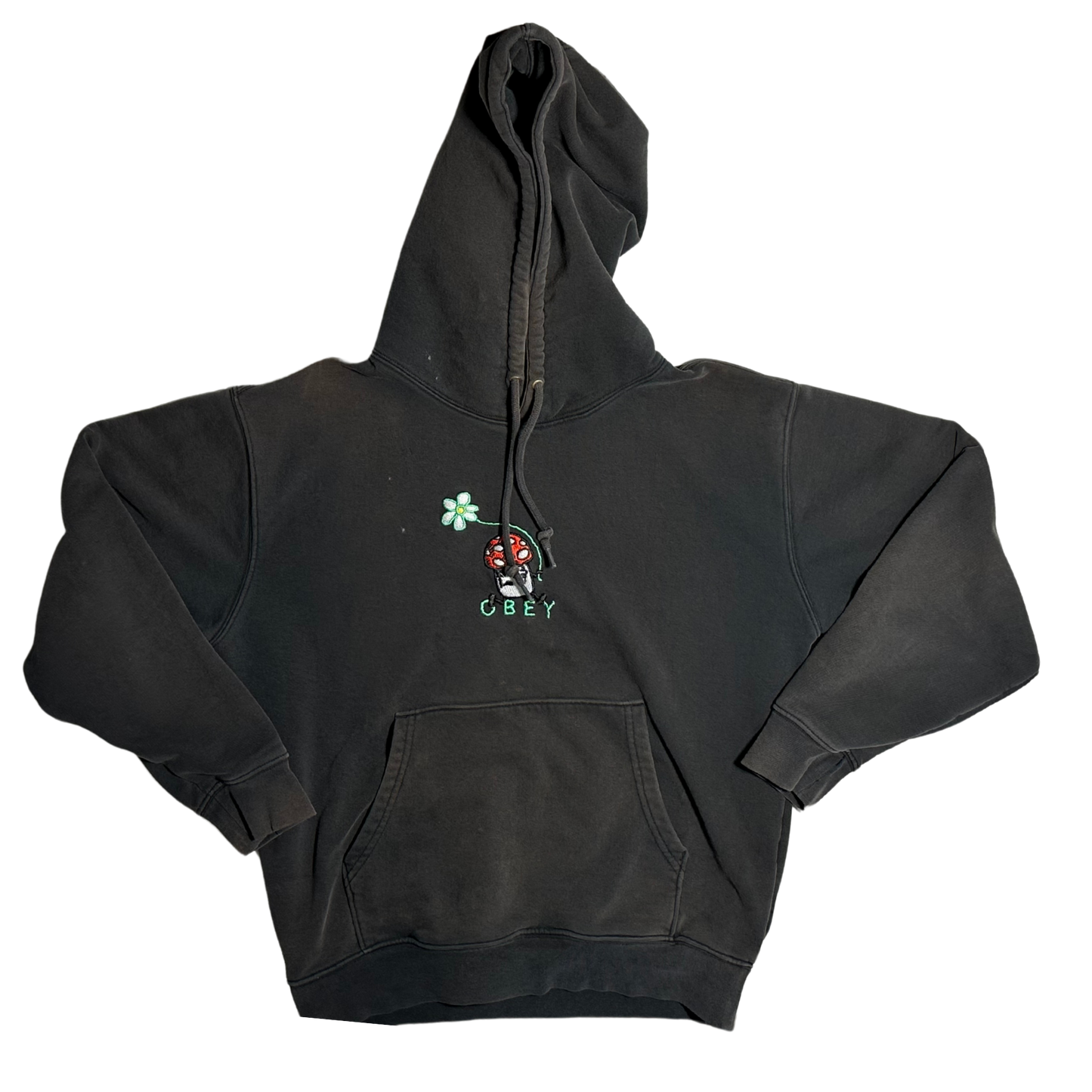 VINTAGE OBEY BLACK SMALL HOODIE