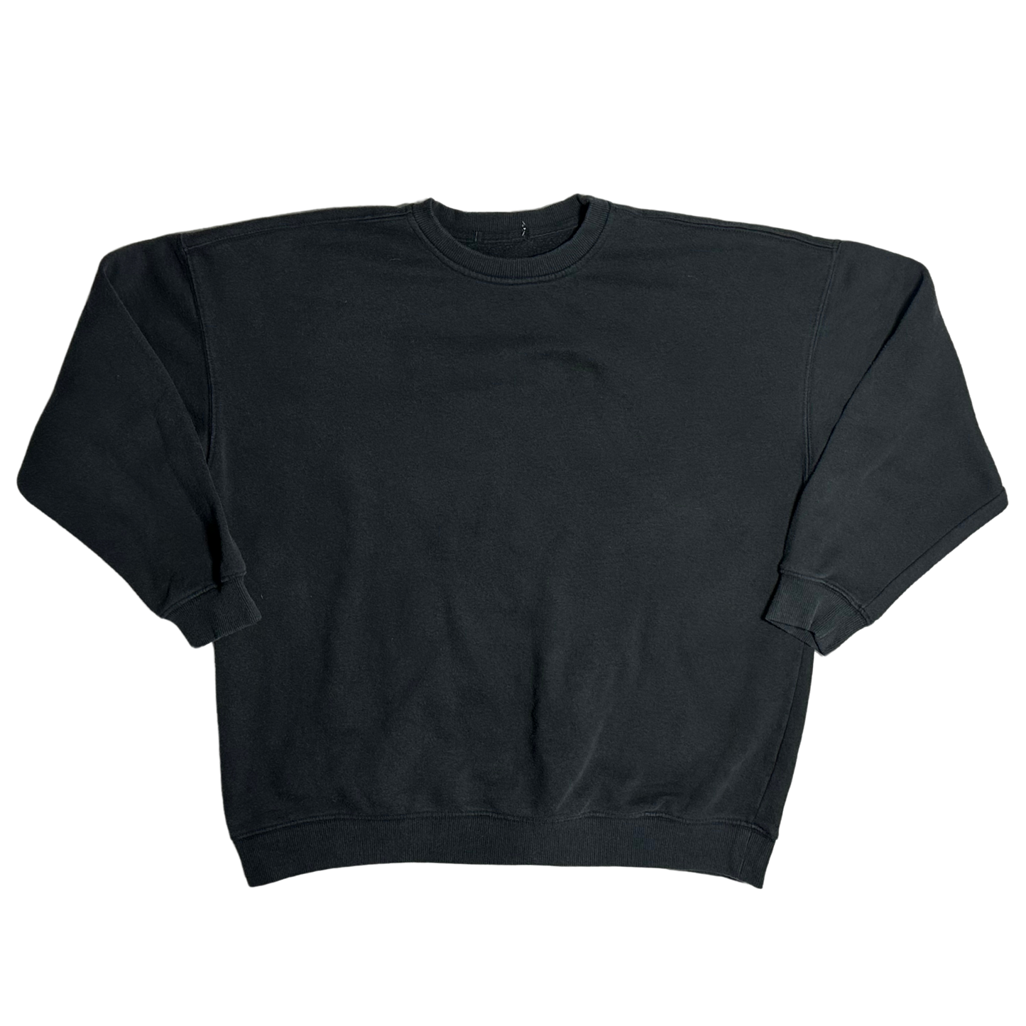 CHAMPION BLACK LARGE CREWNECK