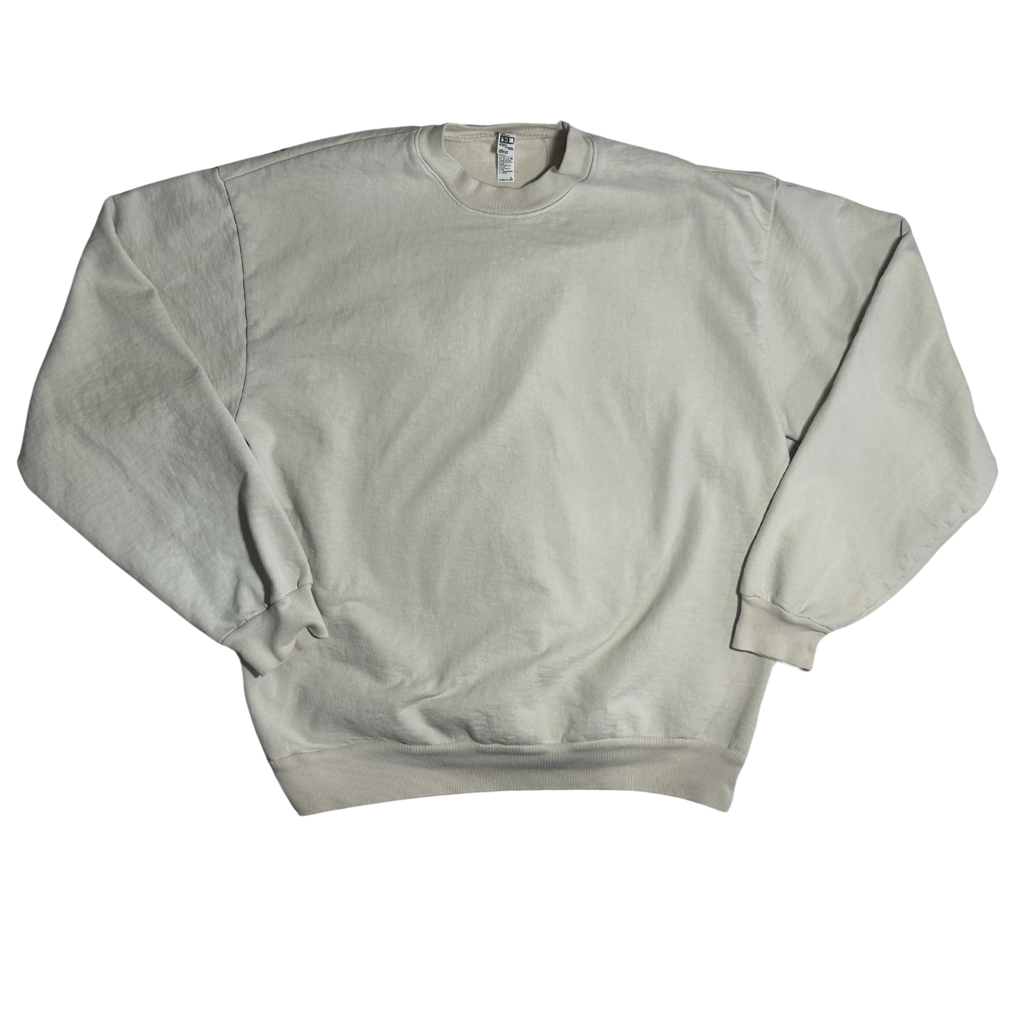 WHITE LARGE CREWNECK