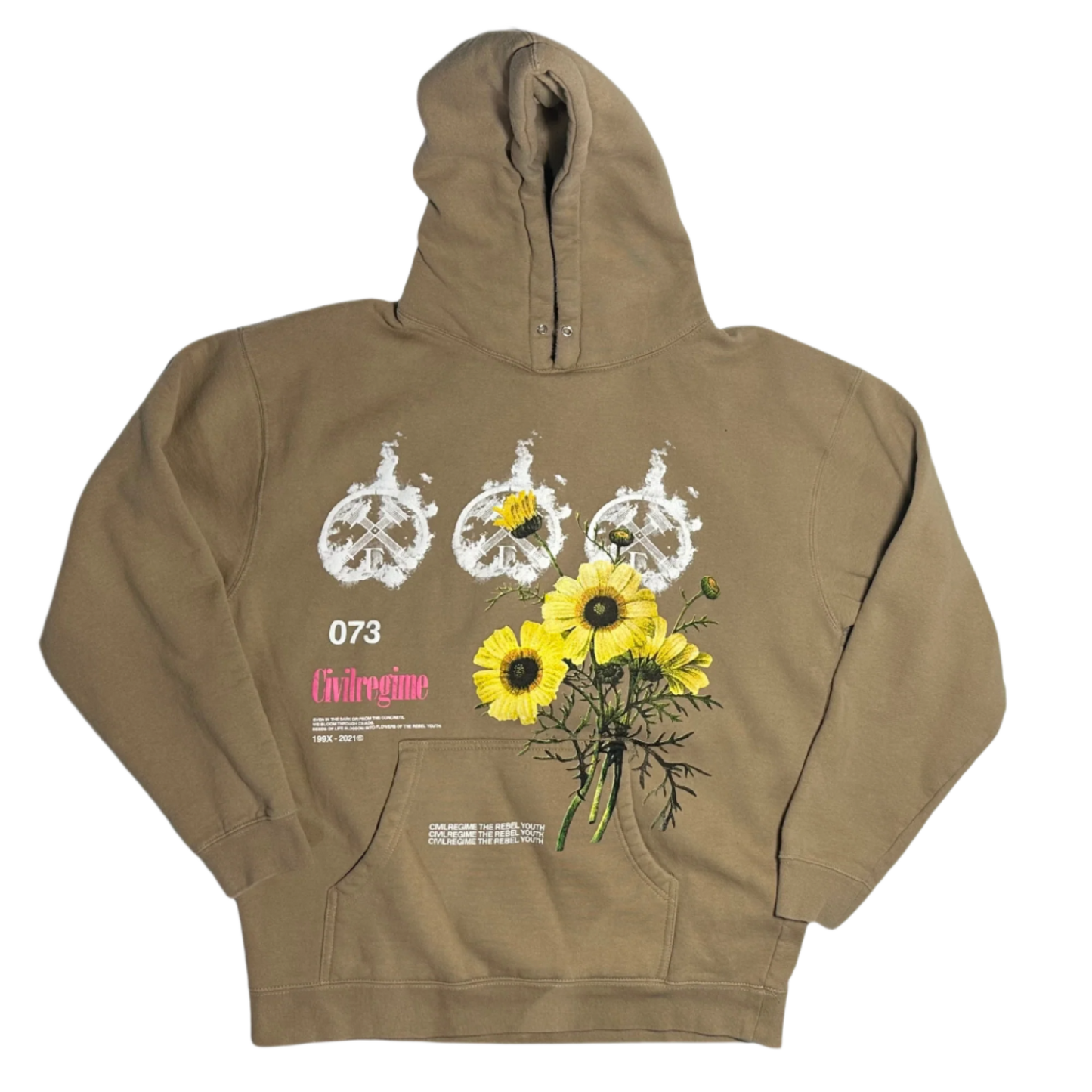 CIVIL REGIME BROWN LARGE HOODIE