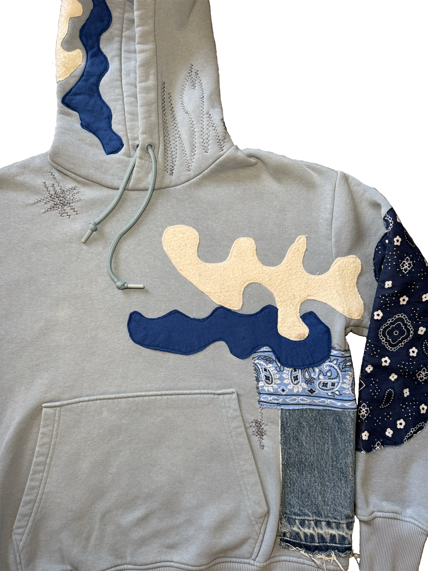 SKY BLUE COTTON HOODIE