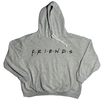 "FRIENDS" GREY MEDIUM HOODIE