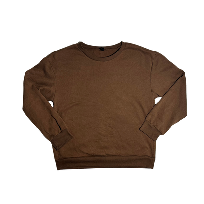 BROWN CREWNECK LARGE