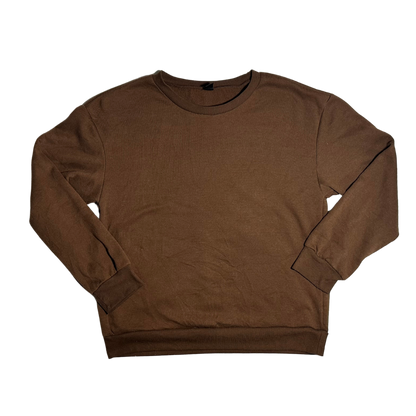 BROWN CREWNECK LARGE