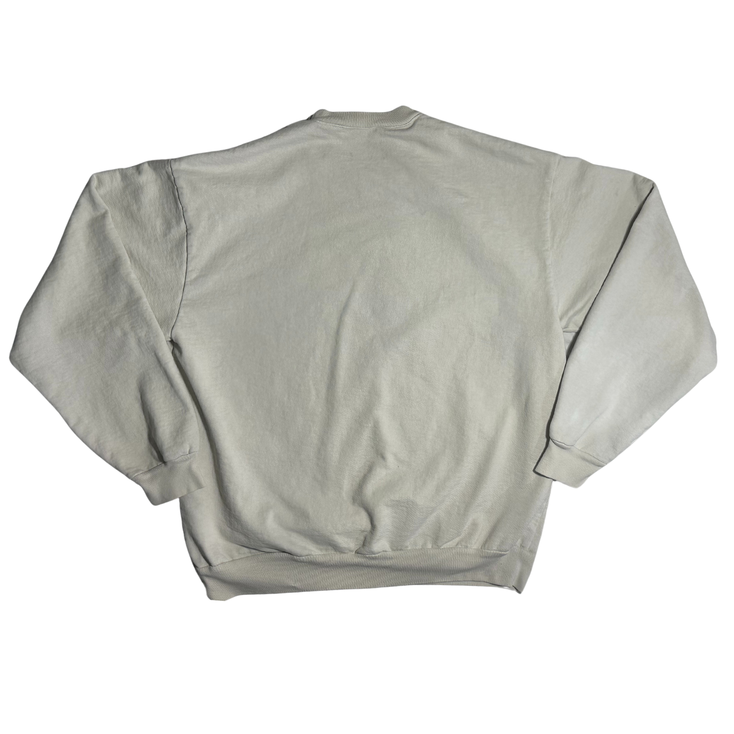 WHITE LARGE CREWNECK