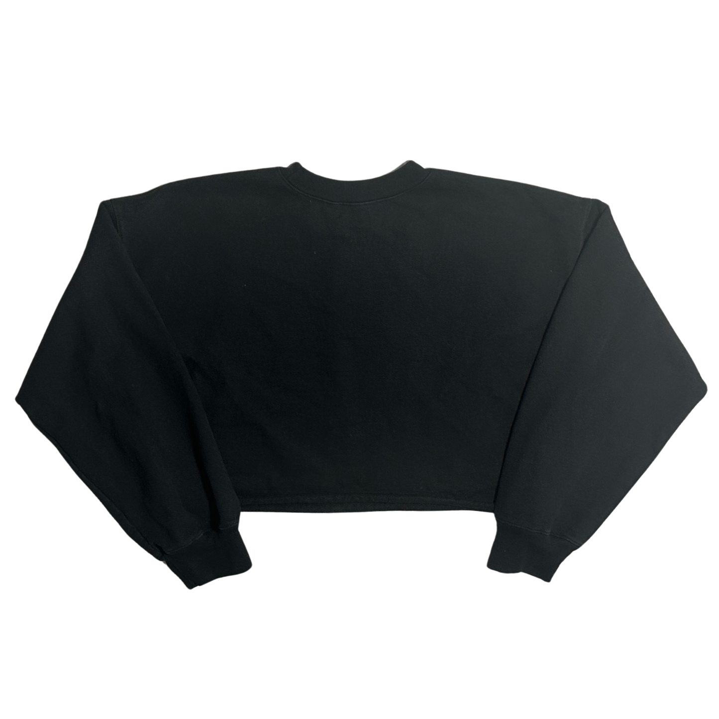 BLACK SMALL CROPPED CREWNECK