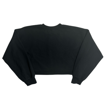BLACK SMALL CROPPED CREWNECK