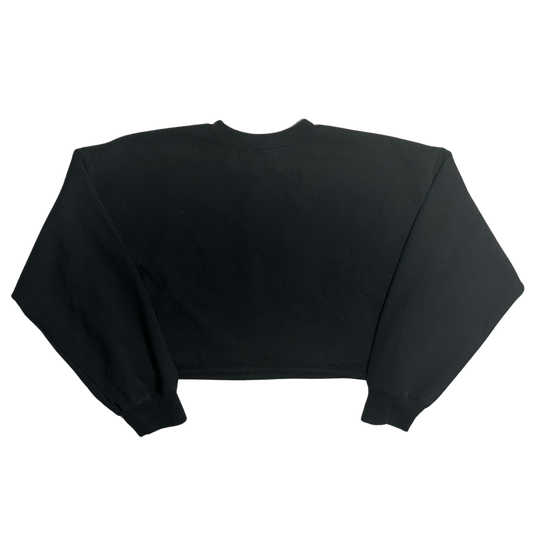 BLACK SMALL CROPPED CREWNECK