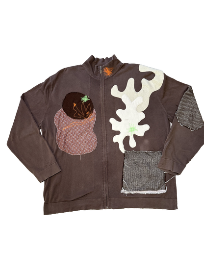 MOCHA OVERSIZED ZIP UP