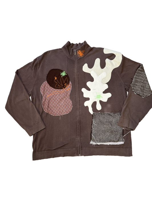 MOCHA OVERSIZED ZIP UP