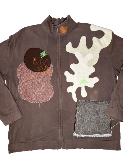 MOCHA OVERSIZED ZIP UP