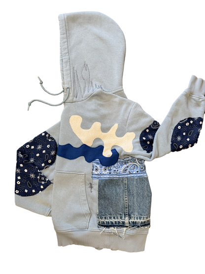 SKY BLUE COTTON HOODIE