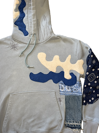 SKY BLUE COTTON HOODIE